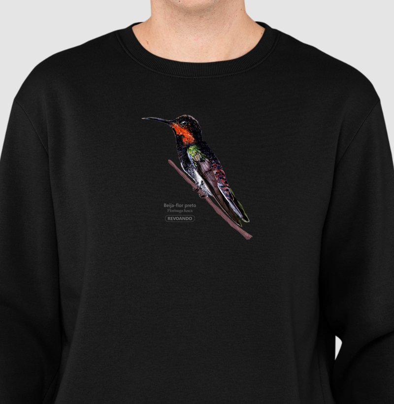 Aves do Brasil - Beija-flor-preto - Moletom