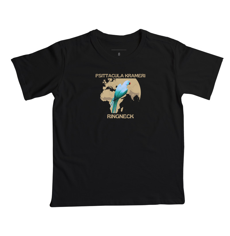 Camiseta Infantil - Ringneck Psittacula Krameri