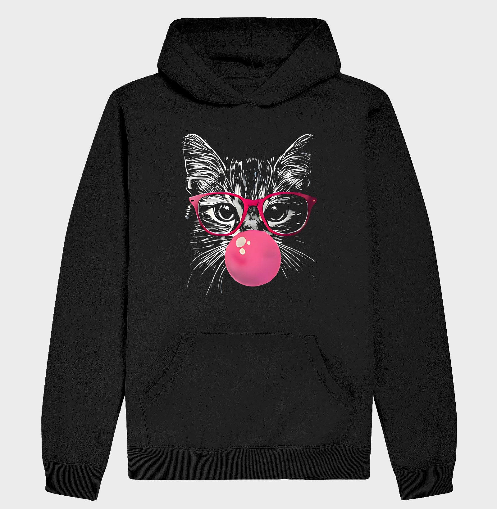 Gato com chiclete