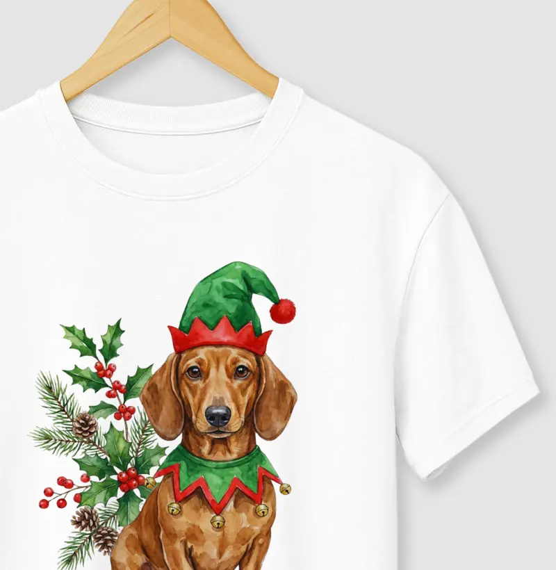 Dachshund Natal Elfo