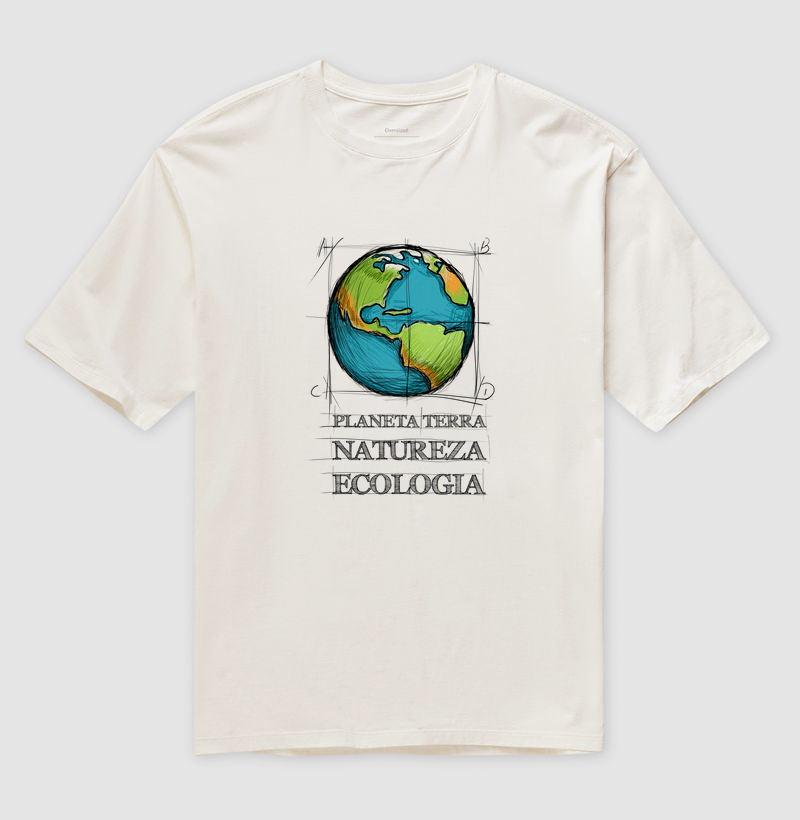 Camiseta Oversized Planeta Terra