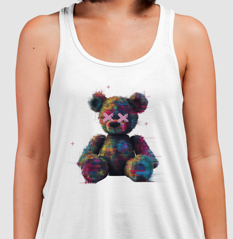 Urso Pixelado: Regata - Estilo Moderno e Criativo