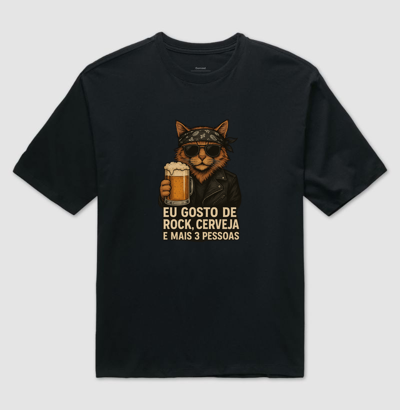 Gato Gosto de rock, cerveja e mais 3 pessoas