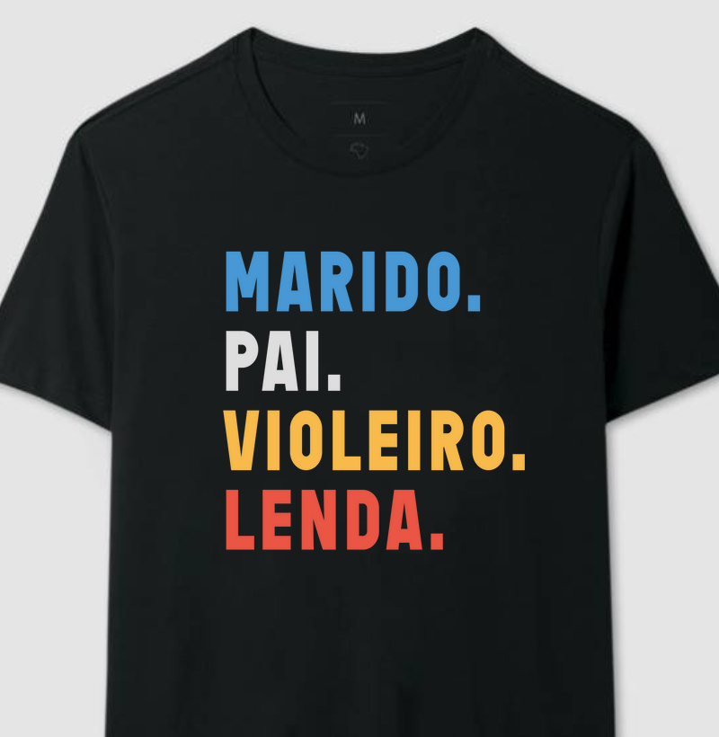 Camiseta Marido Pai Violeiro Lenda