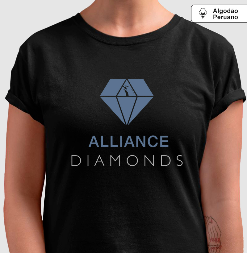 Camiseta Alliance Diamonds - Logo Azul I Preto