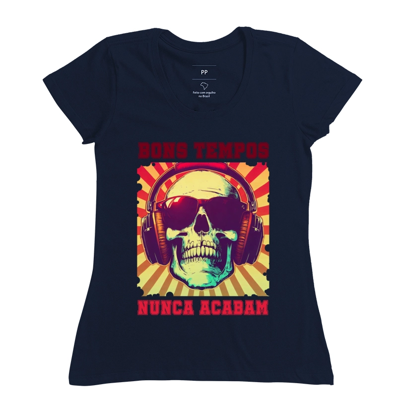 CAMISETA SKULL BONS TEMPOS