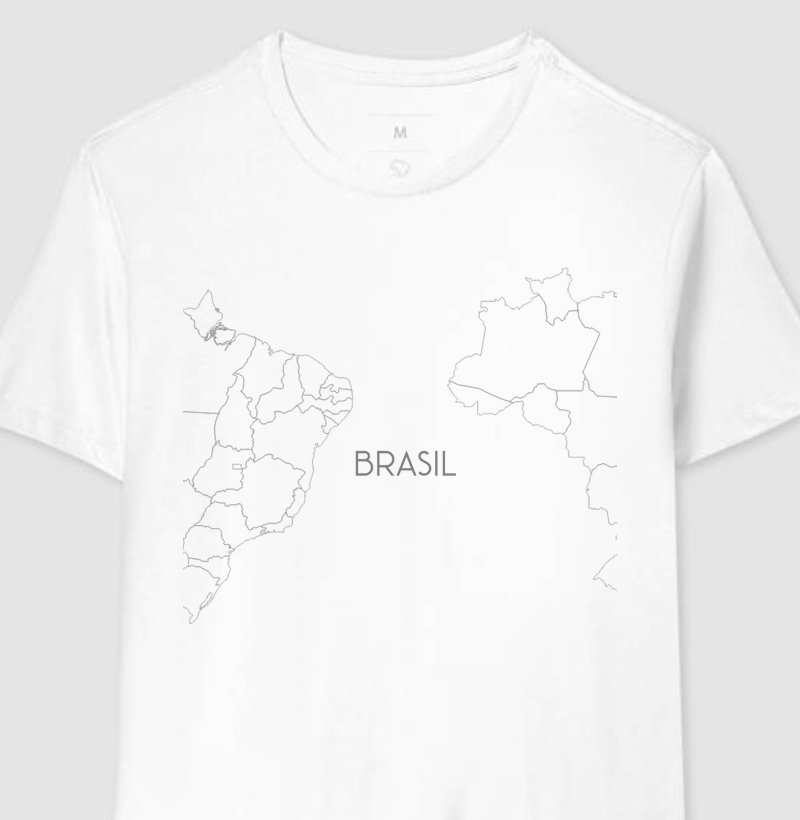 Camiseta - Coleção Brasil - Centro do Mapa