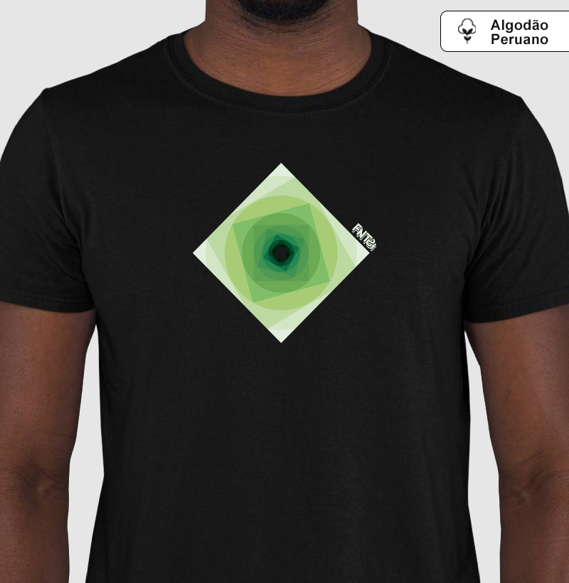 T-SHIRT "INFINITA FANTASIA" / VERDE MINIMAL (ALGODÃO PERUANO)