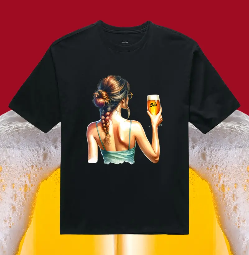 Camiseta Oversized Brós GIRL BEER
