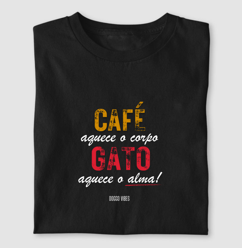 Café aquece o corpo. Gato aquece a alma!
