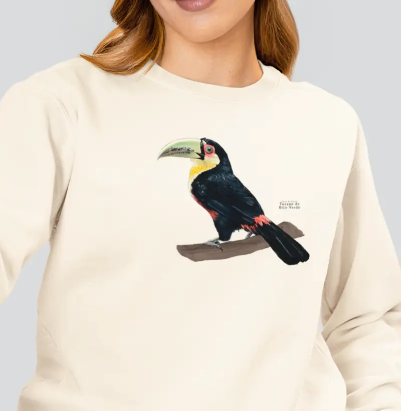 Aves do Brasil - Tucano de Bico Verde - Moletom