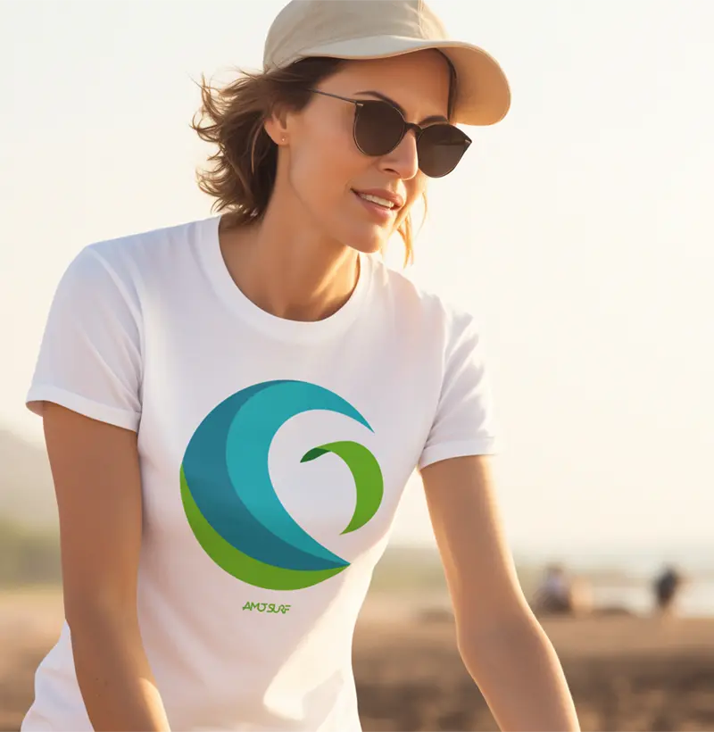 CAMISETA AMO SURF KITE VERDE FEMININA