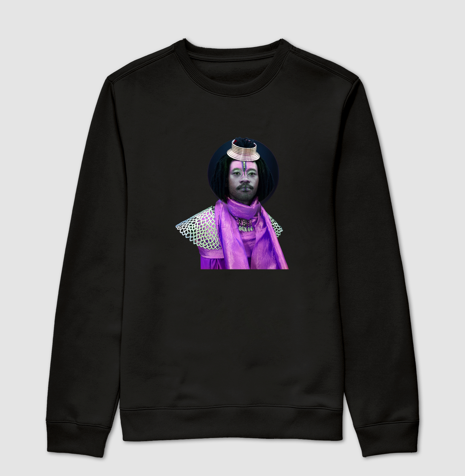 Camiseta Original Afrofuturista Argola Cabeça