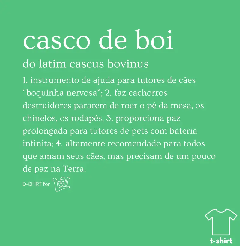 Dicionário - casco de boi - for Luv