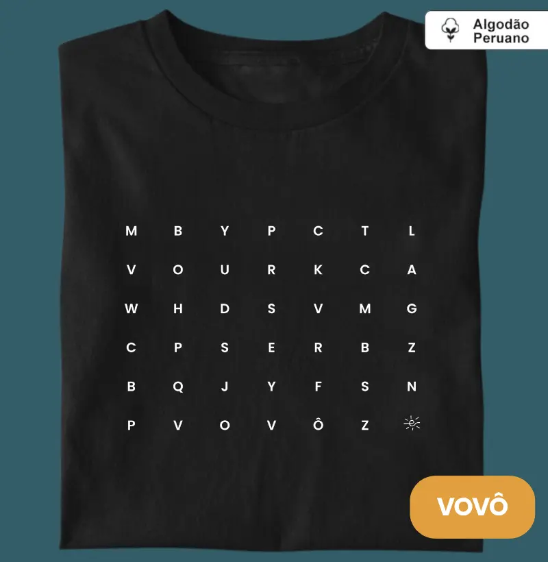 Caça-palavras: vou ser vovô (algodão peruano)