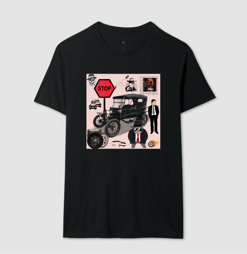 CAMISETA PERSONALIZA CARROS ATINGO ESTILO PEAKY BLINDES GANGSTER TRIBO ARTE 