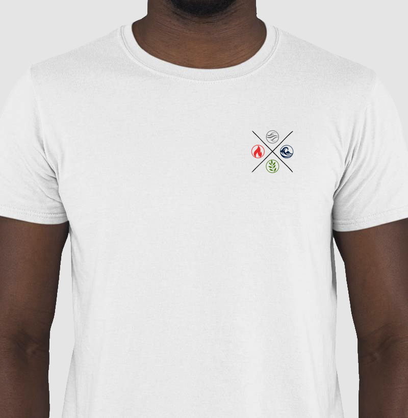 Camiseta 4 Elementos da Natureza Est. Peq. X Branca