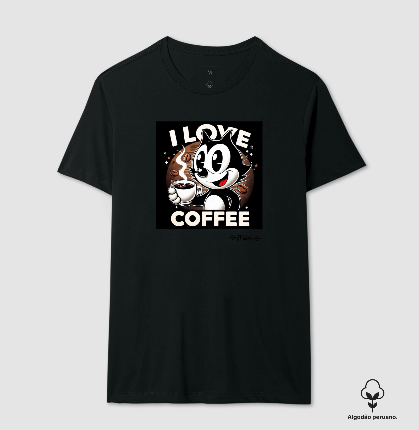 Camiseta Miau I Love Coffe