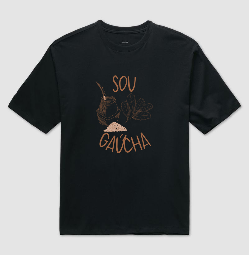 CAMISETA OVERSIZE FEMININA SOU GAÚCHA(O)