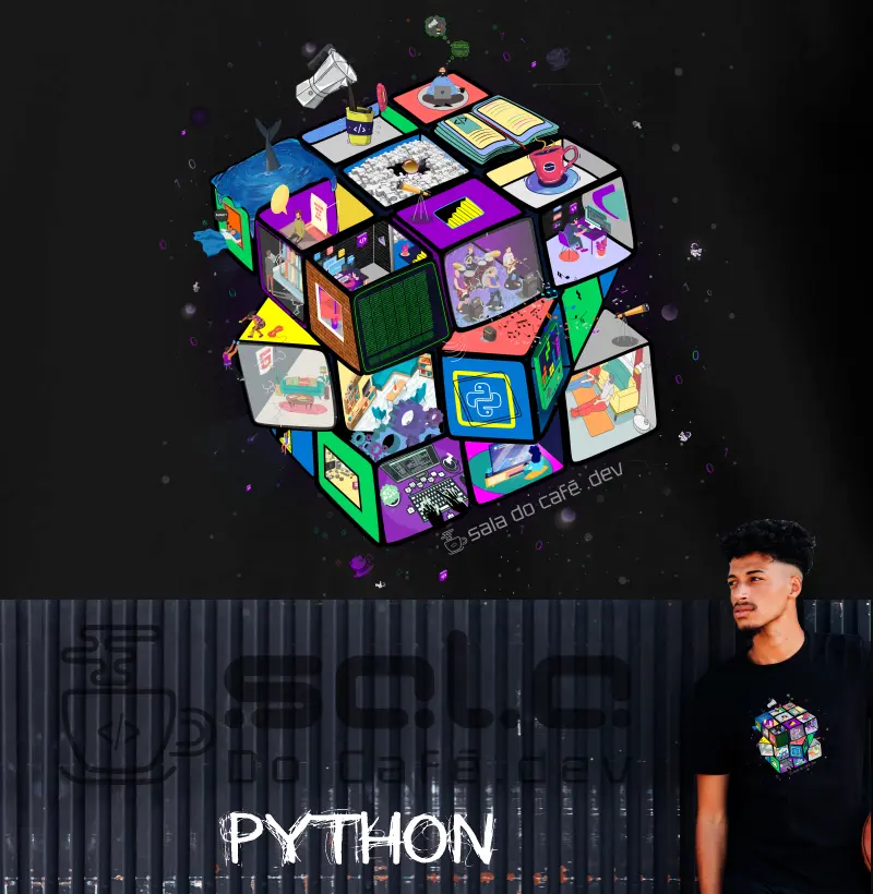Camiseta Cubo Programador Python