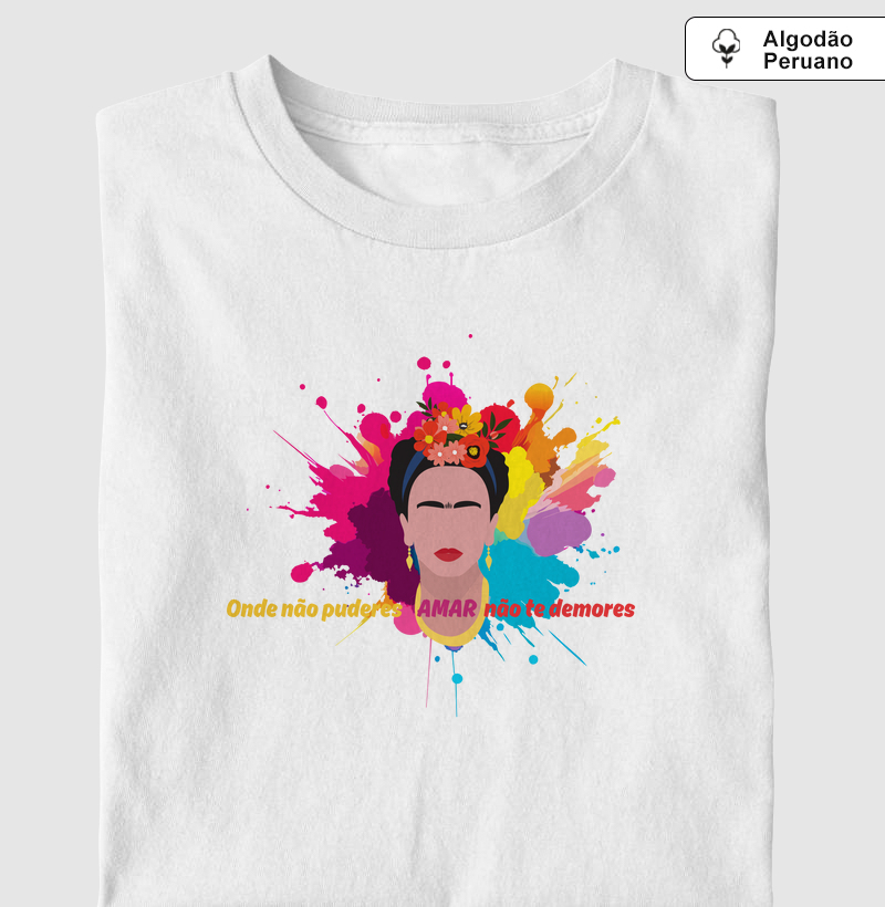 ONDE NÃO PUDERES AMAR NÃO TE DEMORES COM TINTA ESPALHADA AO FUNDO
