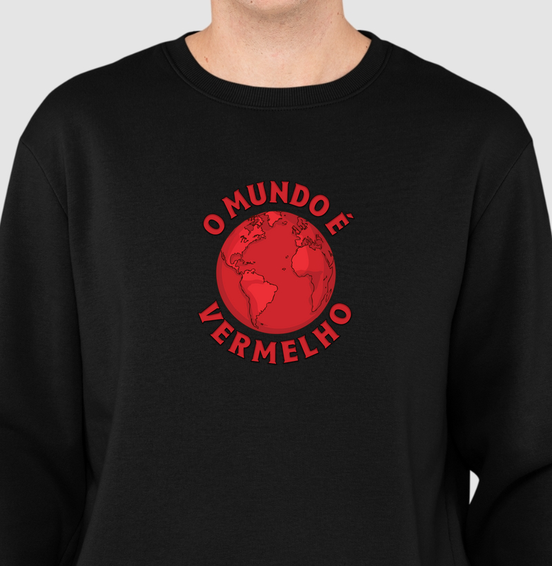 Moletom O Mundo é Vermelho