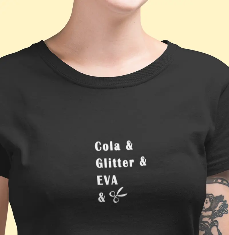 Cola Glitter Eva Tesoura