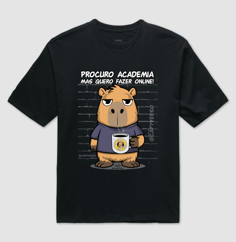 Camiseta Capivara Academia Online