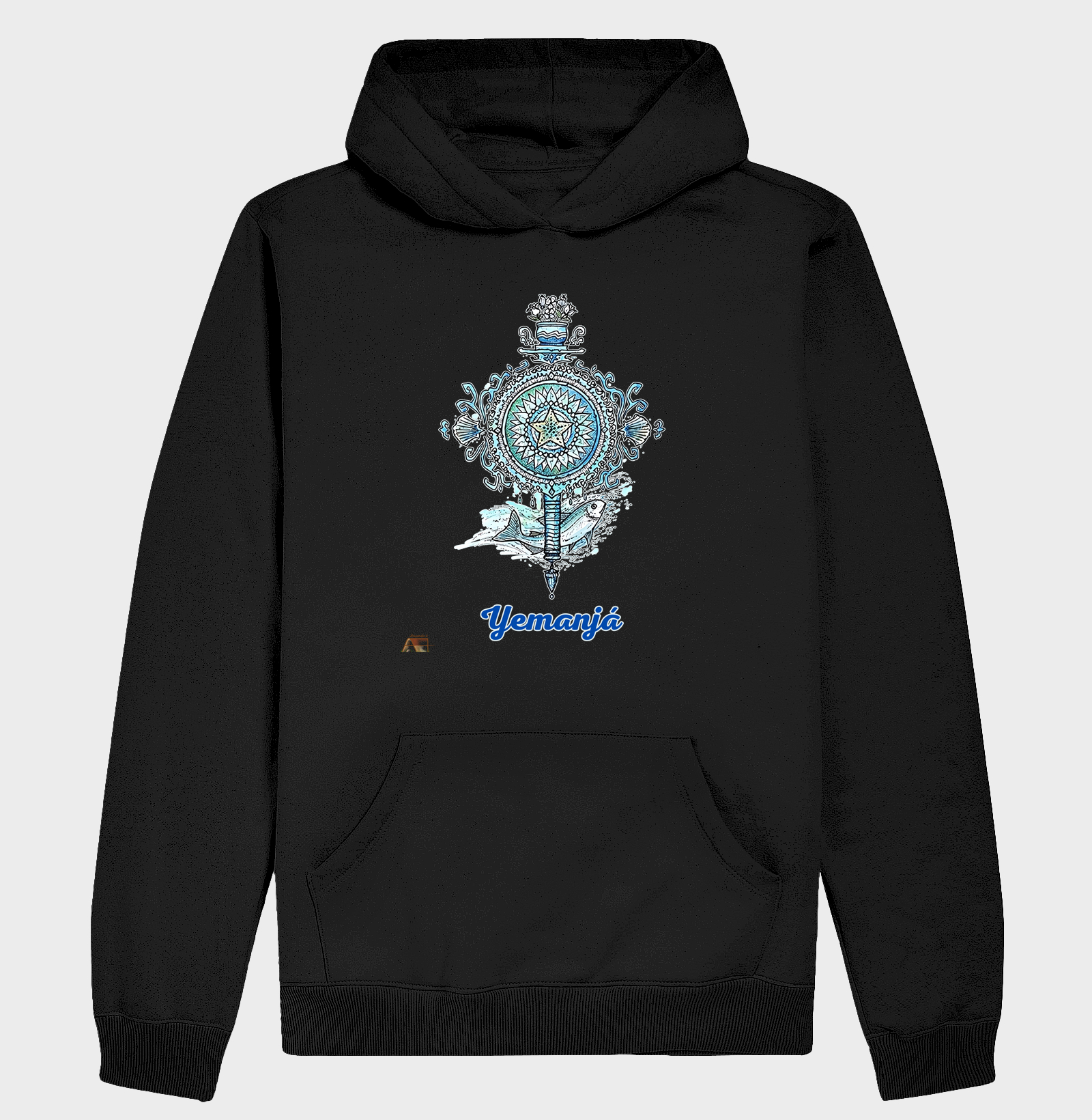 Camiseta Aruanda ê Abebê de Yemanjá Estilo em 100% Algodão