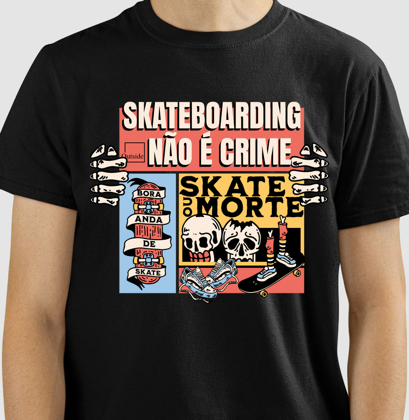 Camiseta -  SkateBoarding não é crime 