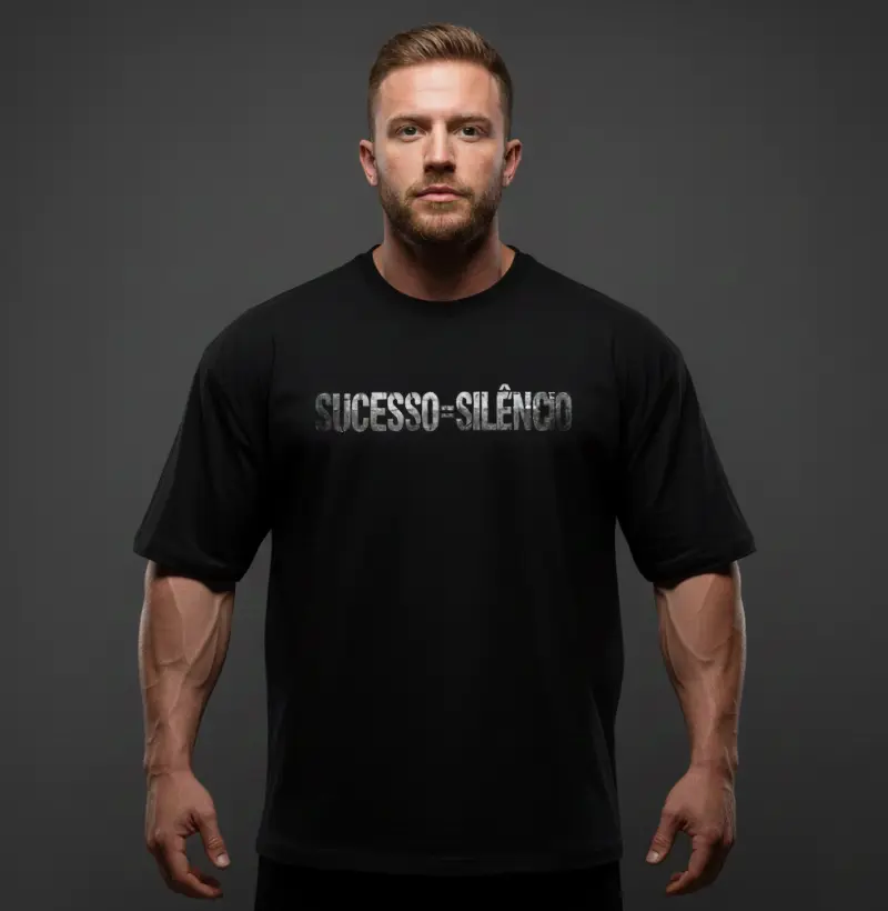 Camiseta Oversized Sucesso = Silêncio
