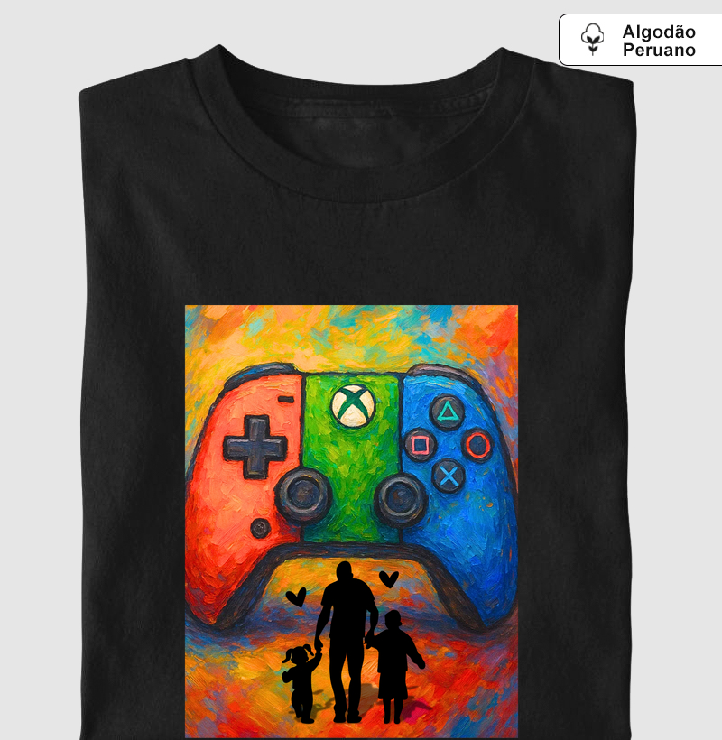 Camiseta Pai gamer | Algodão Peuano
