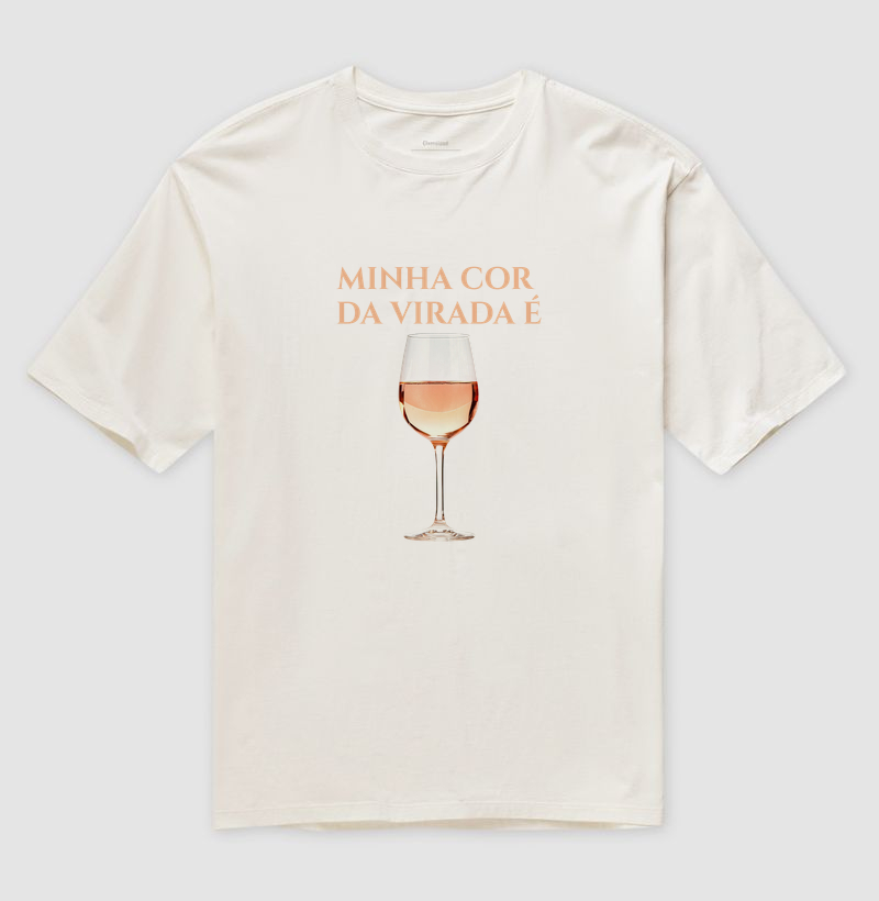 Camiseta Oversized Cor da Virada – Rosé