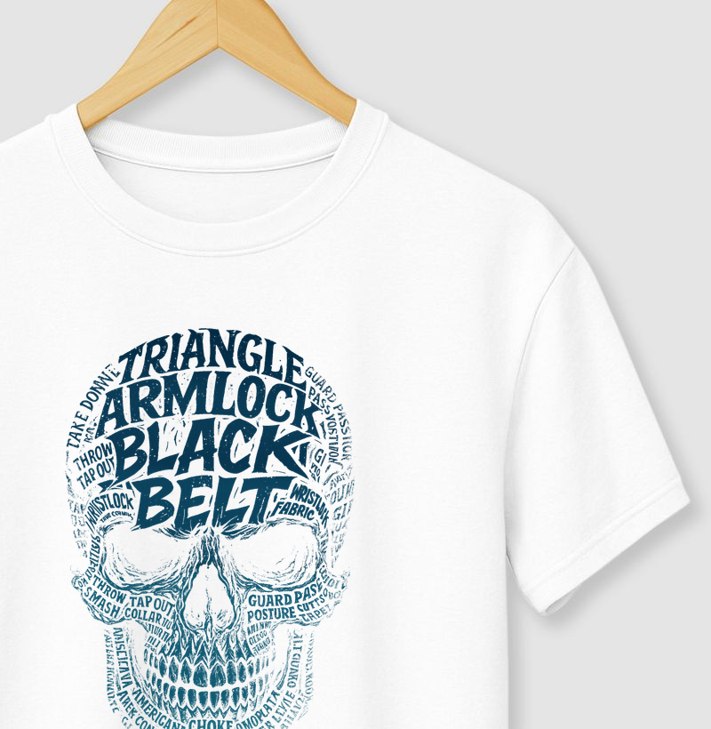 Black Belt Skull Colored