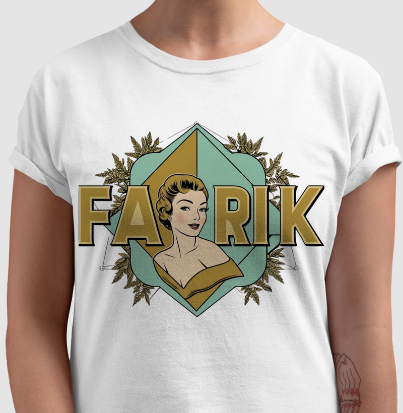 Camiseta Artística - Mulher Vintage 4 