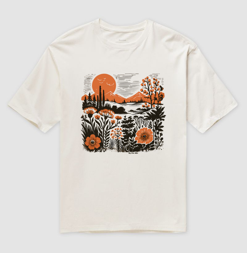 Camiseta Oversized - Natureza