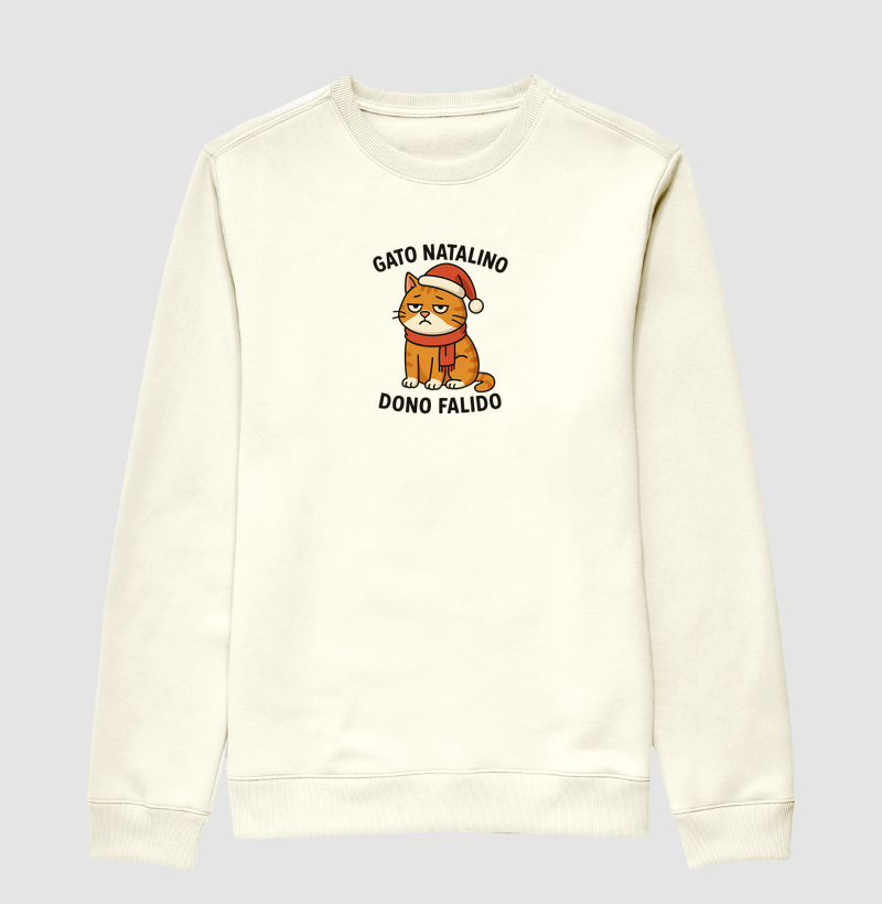 Suéter Moletom - Gato Natalino
