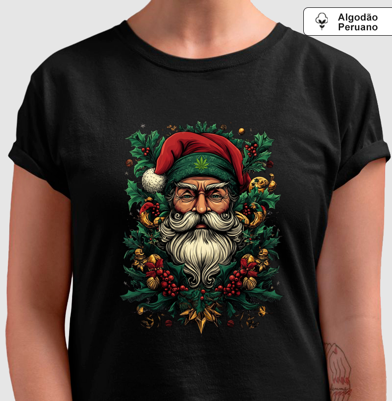 Camiseta Algodão Peruano Santa Wreath – 420 Edition