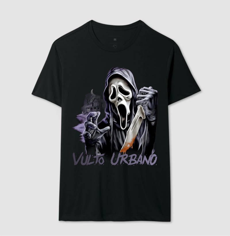 Camiseta de Terror Caveira da Sombra Vulto Urbano