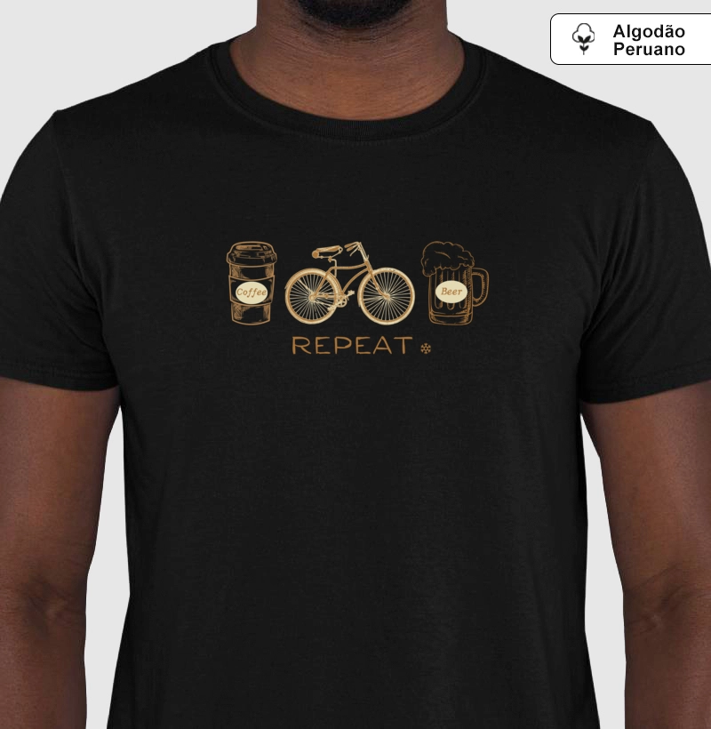 Camiseta Premium Coffee Bike Beer