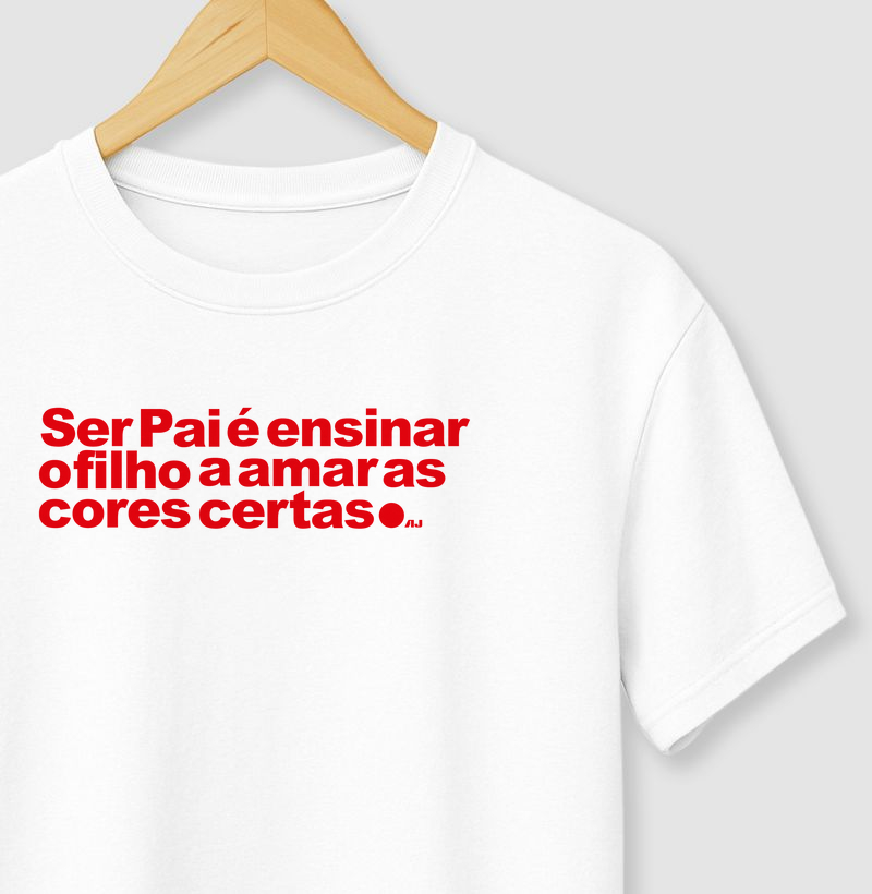 Ser Pai é Ensinar o Filho a Amar as Cores Certas - vermelho colorado
