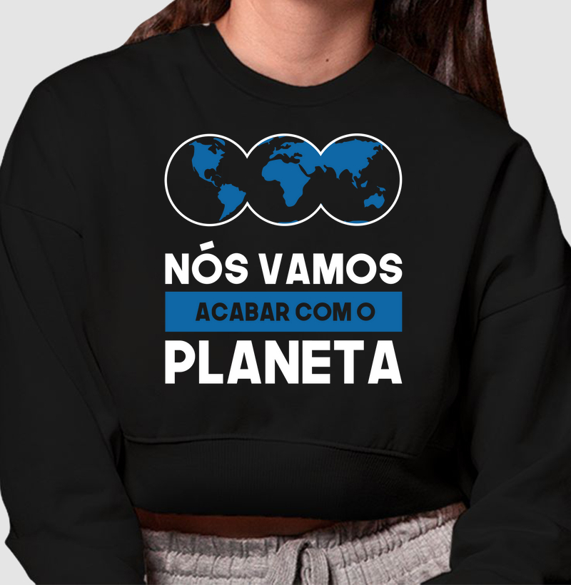 Moletom Cropped Planeta