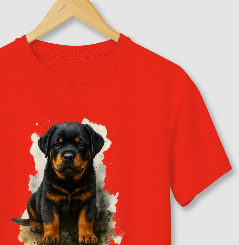 Rotweilier filhote aquarela