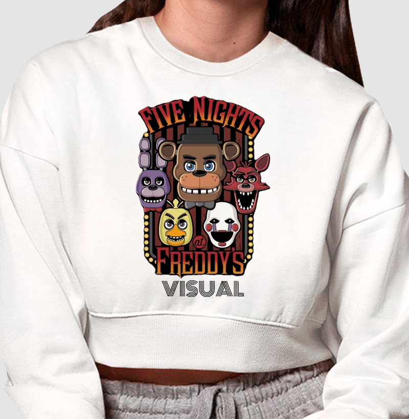 Cropped Moletom FNAF V2 GL