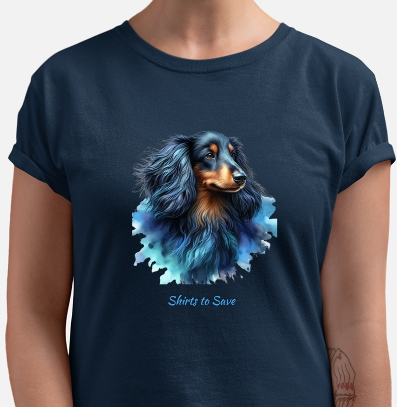 Camiseta Daschund Pelo Longo 