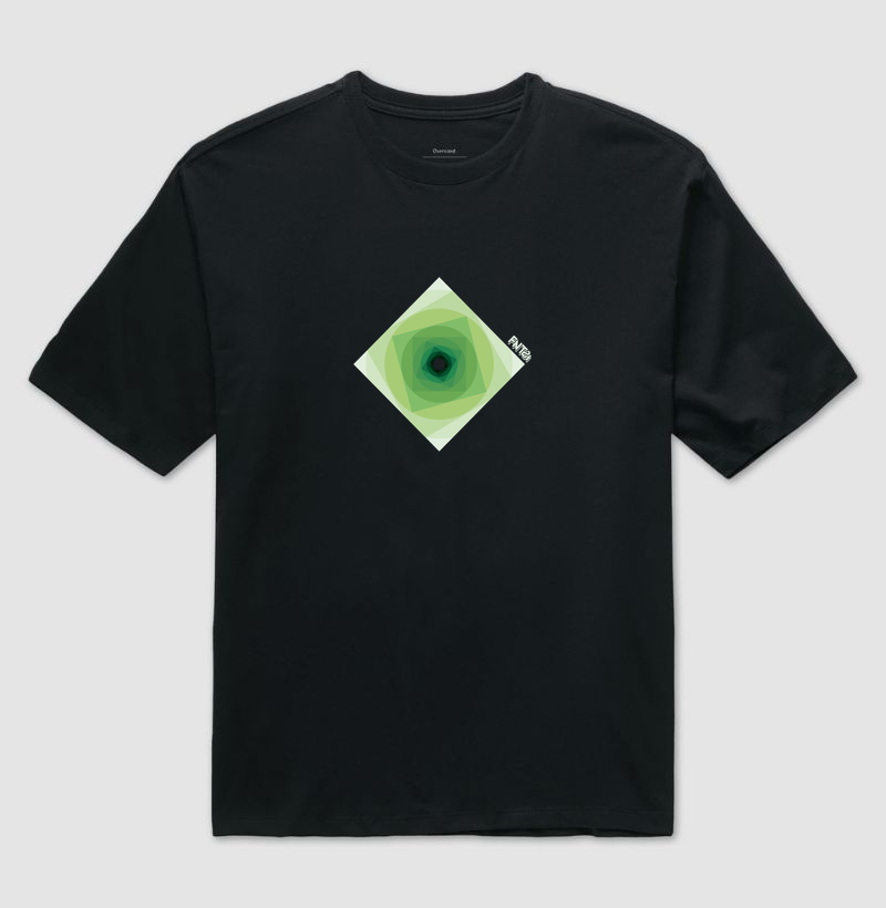 T-SHIRT OVERSIZED "INFINITA FANTASIA" / VERDE MINIMAL