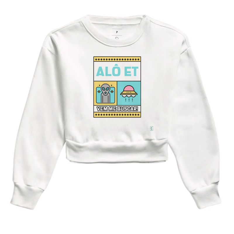 Cropped Moletom "ALÔ ET"