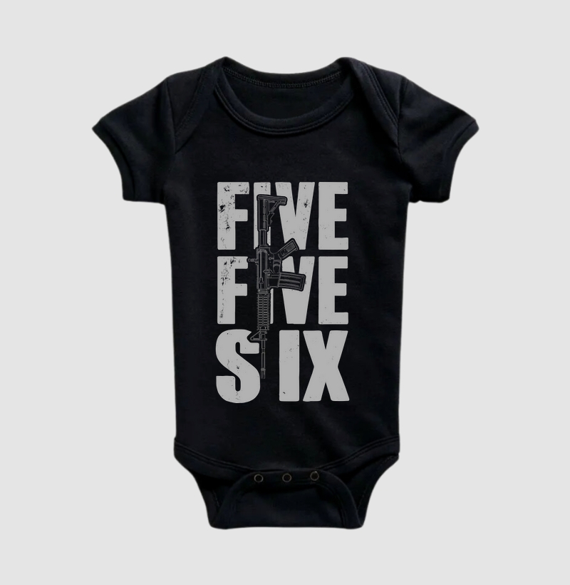 Body Infantil Militar Five Five Six Magnata556