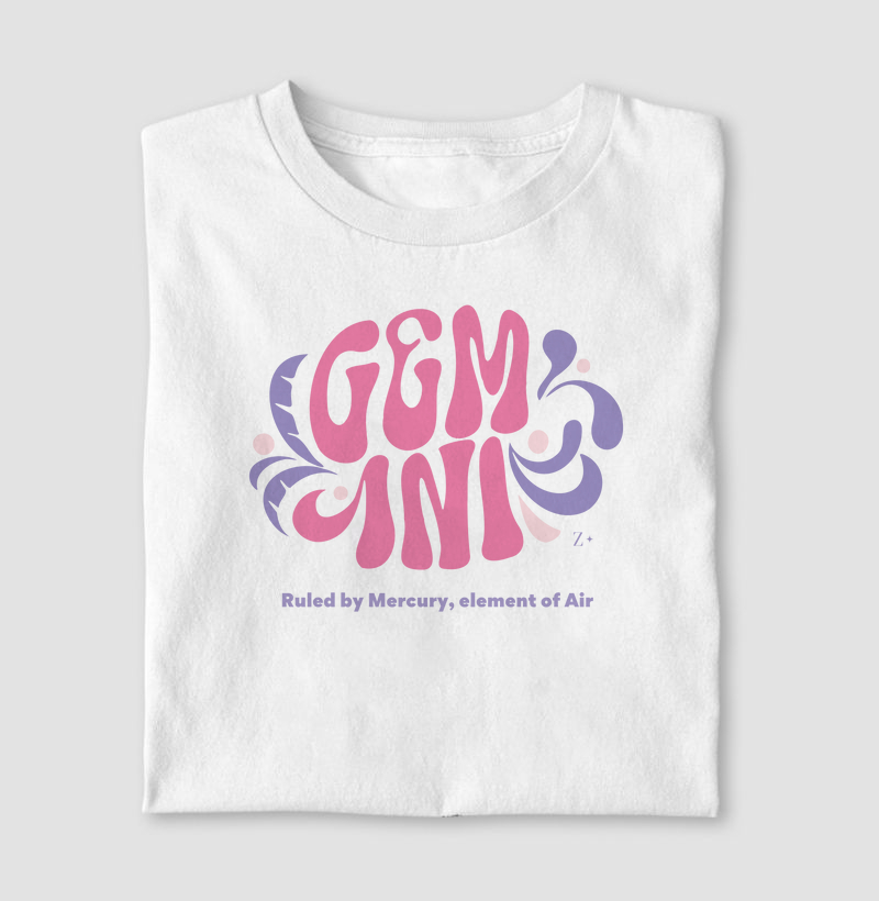 Camiseta Signos GÊMEOS - GEMINI LETTRING