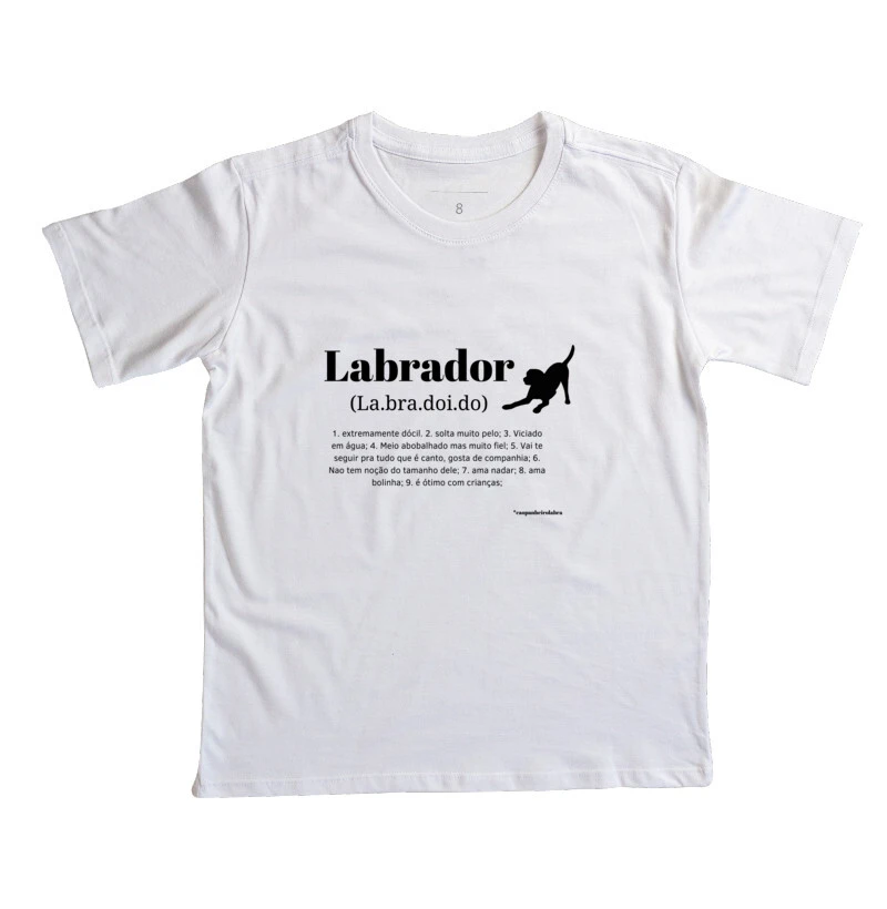 Camiseta infantil/ definição Labrador